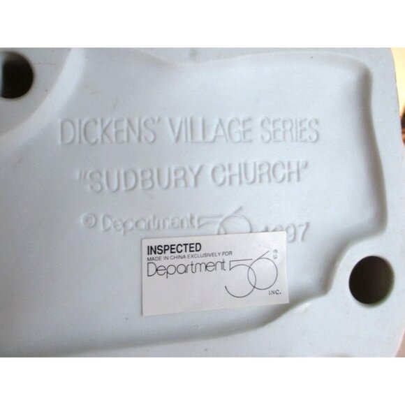 Dept.56 Dickens Sudbury Church Christmas Village Light-Up House Building - Picture 10 of 10